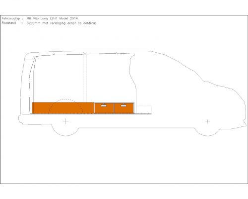 Mercedes Benz Vito L2 - Houten inrichting en betimmering bodemladesysteem