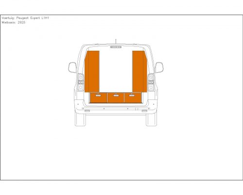 Fiat Scudo L1 - Houten inrichting en betimmering bodemladesysteem met stelling - Afbeelding 3