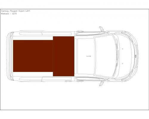 Fiat Scudo L2 - Houten inrichting en betimmering bodemladesysteem met stelling - Afbeelding 4