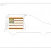 Volkswagen Caddy L1 - Houten inrichting en betimmering stelling links T3