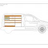 Ford Transit Connect L2 - Houten inrichting en betimmering stelling links T3
