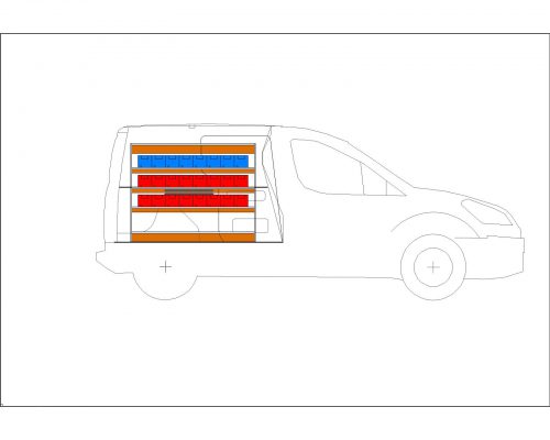 Citroën berlingo L1 - Houten inrichting en betimmering stelling links T2