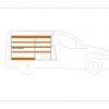 Peugeot Partner L2 - Houten inrichting en betimmering stelling links T1