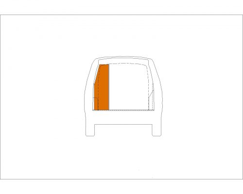 Renault Express - Houten inrichting en betimmering stelling links T5 - Afbeelding 2