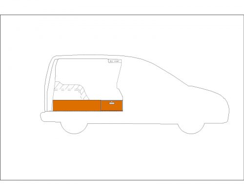 Volkswagen Caddy L1 - Houten inrichting en betimmering bodemladesysteem