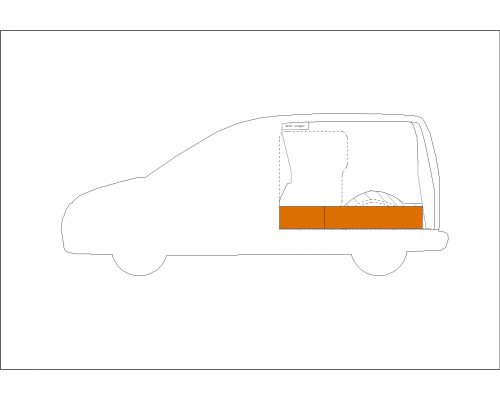 Volkswagen Caddy L1 - Houten inrichting en betimmering bodemladesysteem - Afbeelding 2